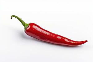 AI generated A Red chili pepper is isolated on a white background. AI Generated photo