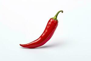 AI generated A Red chili pepper is isolated on a white background. AI Generated photo