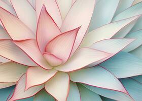 AI generated Agave leaves in trendy pastel colors for design backgrounds. AI Generated photo