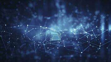 AI generated Abstract concepts of cybersecurity technology and digital data protection. AI Generated photo