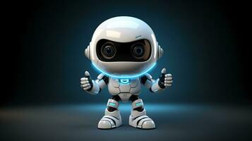 AI generated Cute robot joking funny ai generated character 3d image photo