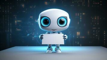 AI generated Cute robot joking funny ai generated character 3d image photo