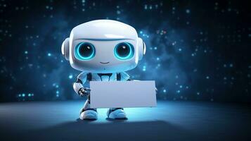 AI generated Cute robot joking funny ai generated character 3d image photo