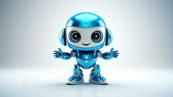 AI generated Cute robot joking funny ai generated character 3d image photo