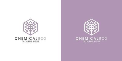 Chemical box creative logo design template vector