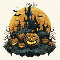 AI generated Halloween object on white background. AI Generated photo
