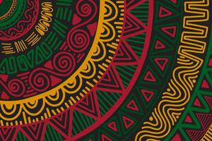 hand drawn astract africa pattern background vector