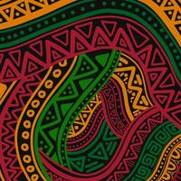 hand drawn astract africa pattern background vector