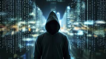 AI generated Unveiling the Anonymous Hacker. Digital Intrigue, Invisible Threats. AI Generated photo