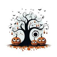 AI generated Halloween object on white background. AI Generated photo