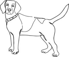 line art of a dog vector