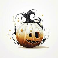 AI generated Halloween object on white background. AI Generated photo