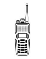 Handheld Radio Front Isolated Retro vector