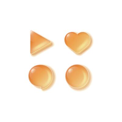 A set of jelly material borders, buttons, shapes