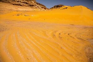 Landscape of sahara desert in Egypt. Conceptual for freedom, enjoying the journey. photo