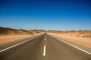 Landscape of sahara desert in Egypt. Conceptual for freedom, enjoying the journey. photo