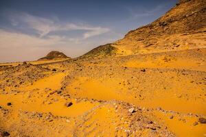 Landscape of sahara desert in Egypt. Conceptual for freedom, enjoying the journey. photo
