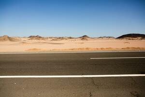 Landscape of sahara desert in Egypt. Conceptual for freedom, enjoying the journey. photo