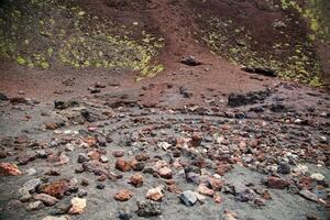 Etna national park panoramic view of volcanic landscape with crater, Catania, Sicily photo