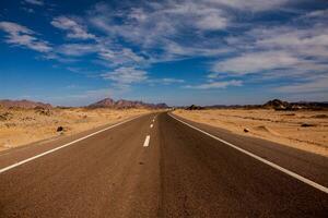 Landscape of sahara desert in Egypt. Conceptual for freedom, enjoying the journey. photo