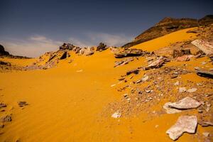 paisaje de Sáhara Desierto en Egipto. conceptual para libertad, disfrutando el viaje. foto