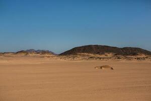 Landscape of sahara desert in Egypt. Conceptual for freedom, enjoying the journey. photo