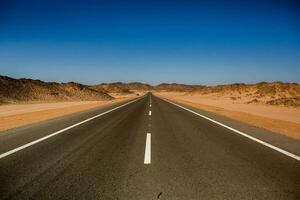 Landscape of sahara desert in Egypt. Conceptual for freedom, enjoying the journey. photo