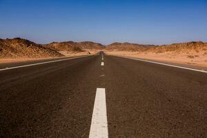 Landscape of sahara desert in Egypt. Conceptual for freedom, enjoying the journey. photo