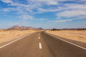 Landscape of sahara desert in Egypt. Conceptual for freedom, enjoying the journey. photo