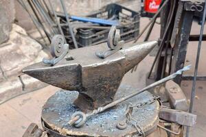 an old blacksmith's anvil photo