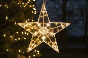 AI generated Christmas Star Decorations. AI Generated photo