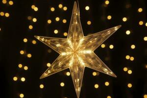 AI generated Christmas Star Decorations. AI Generated photo