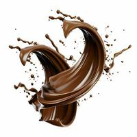 AI generated Photo Chocolate milk splash wave