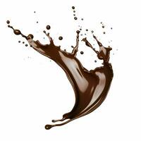 AI generated Photo Chocolate milk splash wave