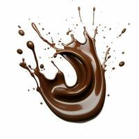 AI generated Photo Chocolate milk splash wave