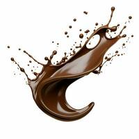 AI generated Photo Chocolate milk splash wave