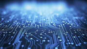 AI generated Circuit Board Background. Computer, Data, Technology, Artificial Intelligence. AI Generated photo