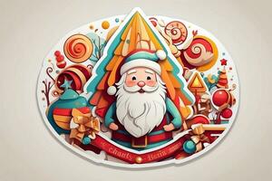 AI generated Joyful Jingles Festive Christmas Stickers to Spark Your Holiday Cheer photo