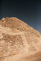 Famous Egyptian Pyramids of Giza. Landscape in Egypt. Pyramid in desert. Africa. Wonder of the World photo