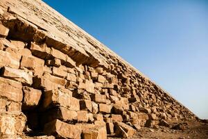 Famous Egyptian Pyramids of Giza. Landscape in Egypt. Pyramid in desert. Africa. Wonder of the World photo