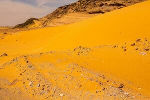 Landscape of sahara desert in Egypt. Conceptual for freedom, enjoying the journey. photo