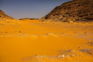 Landscape of sahara desert in Egypt. Conceptual for freedom, enjoying the journey. photo