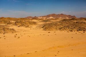 Landscape of sahara desert in Egypt. Conceptual for freedom, enjoying the journey. photo