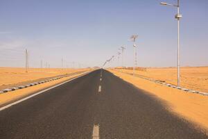 Landscape of sahara desert in Egypt. Conceptual for freedom, enjoying the journey. photo