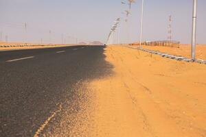 Landscape of sahara desert in Egypt. Conceptual for freedom, enjoying the journey. photo