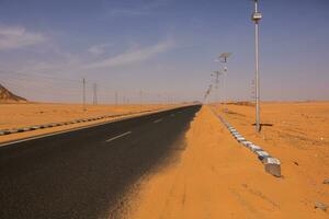 Landscape of sahara desert in Egypt. Conceptual for freedom, enjoying the journey. photo
