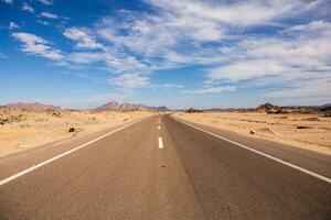 Landscape of sahara desert in Egypt. Conceptual for freedom, enjoying the journey. photo