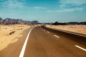 Landscape of sahara desert in Egypt. Conceptual for freedom, enjoying the journey. photo