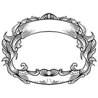 vintage engraved frame vector art