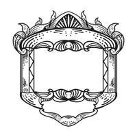 vintage engraved frame vector art